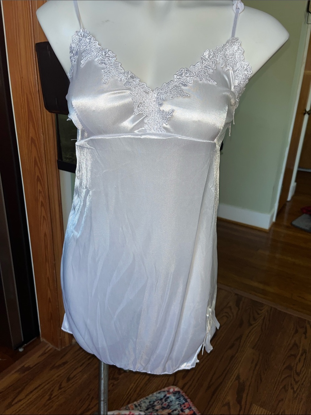 Satin Slip Chemise - White